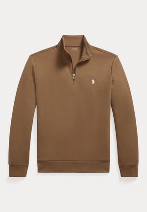 Polo Ralph Lauren, DOUBLE-KNIT QUARTER-ZIP PULLOVER - Φούτερ - luggage brown/c1730