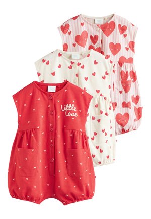 Next Combinaison - red heart printed button through