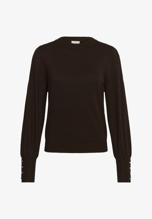 Kaffe, KALIZZA ROUND NECK BUTTONS - Maglione - coffee bean