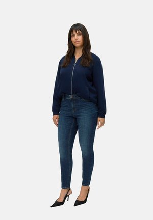 Vero Moda Curve FLASH MID RISE   - Jeans Skinny Fit - dark blue denim