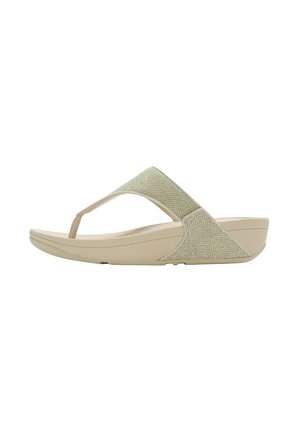 FitFlop LULU SHIMMERGLITZ TOE-POST SANDALS - Sandalias de dedo - platino