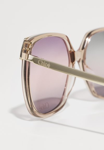 CHLOÉ Ochelari de soare - brown/gold-coloured/violet