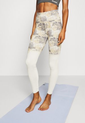 LOTUS HIGH WAIST - Legginsy - bone white