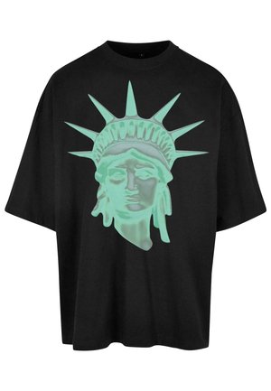 LIBERTY - Apdrukāts T-krekls - black