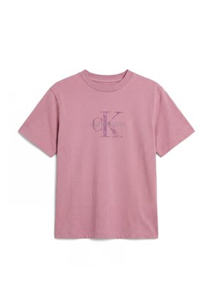 Calvin Klein Jeans, BOXY HAND DRAWN MONOLOGO  - Μπλουζάκι με στάμπα - dusky orchid