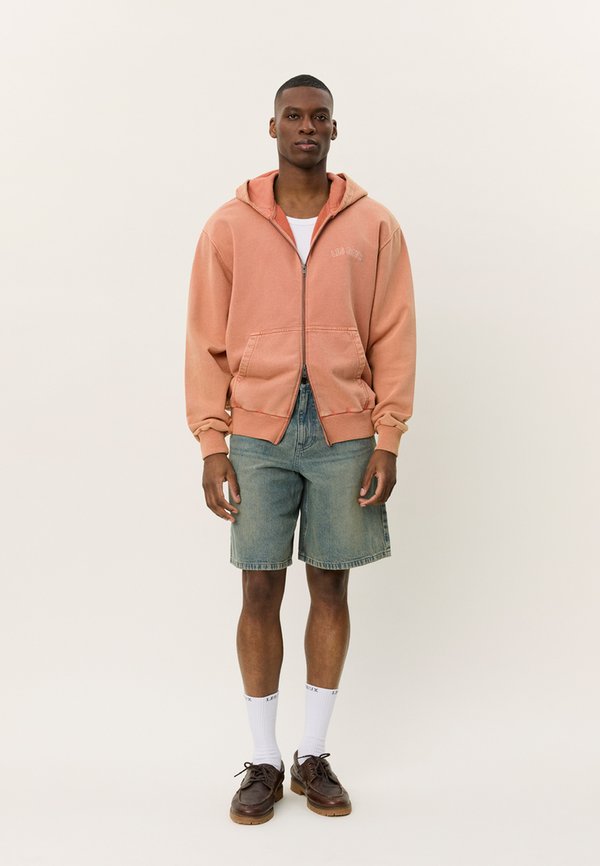 BRETT WASHED ZIPPER HOOD - Zip-up sweatshirt - mango