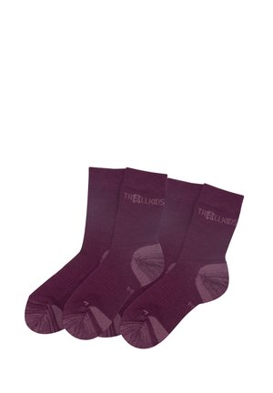2PACK PREIKESTOLEN HIKING - Sports socks - plum