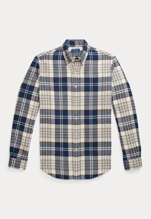 Polo Ralph Lauren, CUSTOM FIT PLAID BRUSHED FLANNEL SHIRT - Chemise - off white/navy