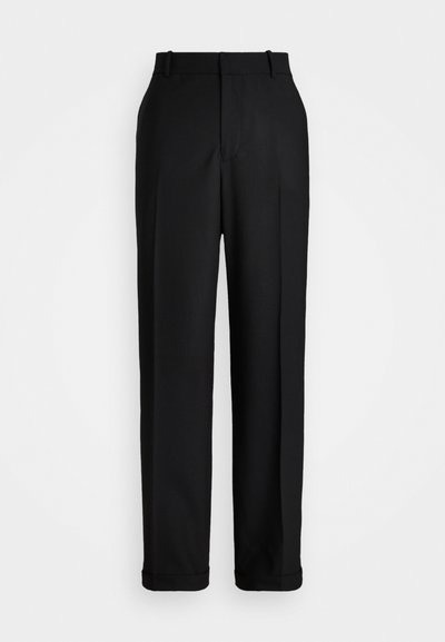 Polo Ralph Lauren HIGH RISE RELAXED STRAIGHT TROUSER - Püksid - black