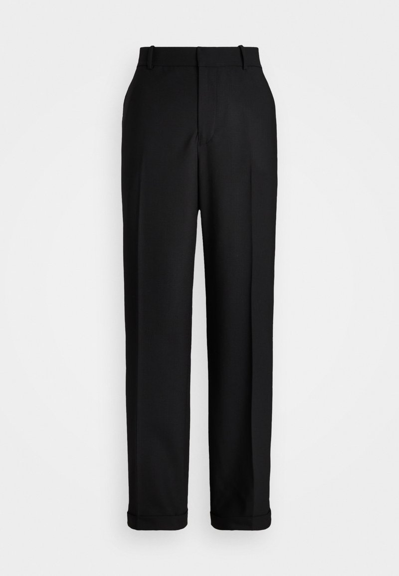 Polo Ralph Lauren HIGH RISE RELAXED STRAIGHT TROUSER - Pantalon classique - black