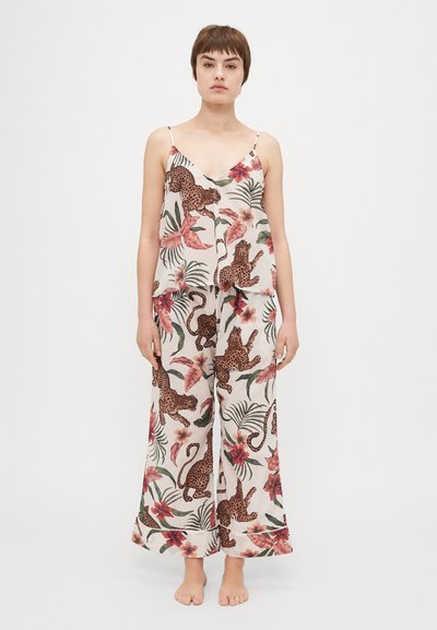 Desmond & Dempsey WOMENS CAMI WIDE LEG SET - Pyžamová sada - white