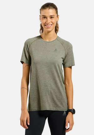 ESSENTIAL SEAMLESS - Sport T-Shirt - vetiver melange