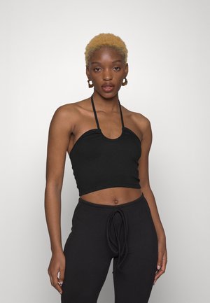 PLUNGE HALTERNECK - Top - black
