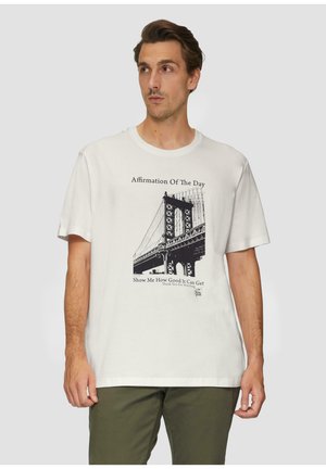 s.Oliver, Print T-shirt - weiß