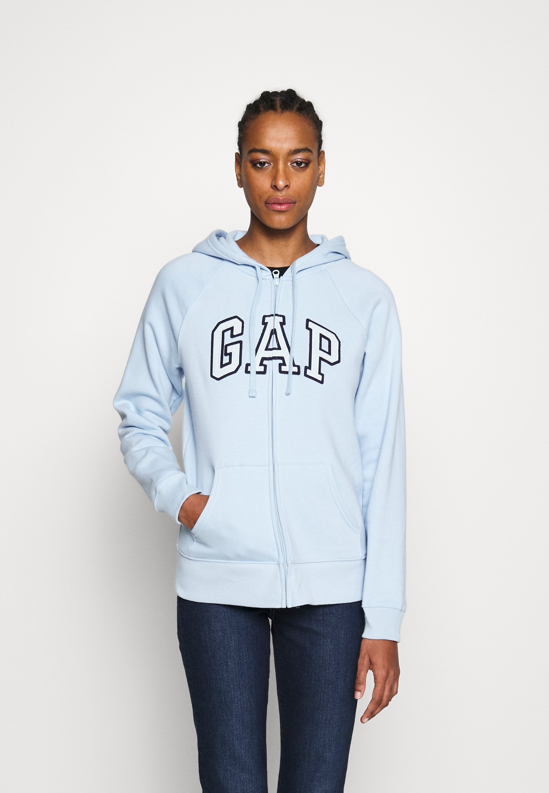 Gap Tall HERITAGE - Zip-up sweatshirt - light blue/light blue - Zalando.ie