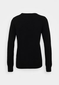 Davida Cashmere BASIC O NECK - Strikkegenser - black