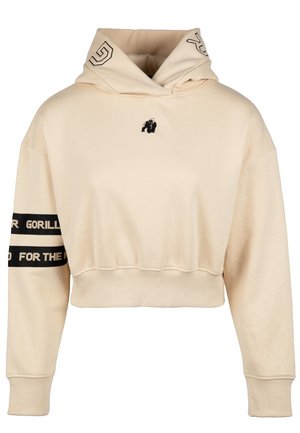 Gorilla Wear TRACEY CROPPED - Kapuzenpullover - beige