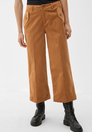 S.Oliver BRAGUETTE BOUTONNÉE - Pantalon Classique - Sandstein/beige