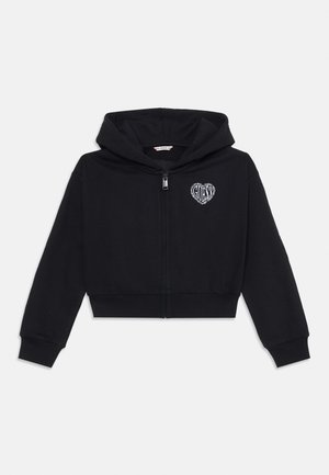 JUNIOR HOODED ACTIVE WITH ZIP - Mikina so zipsom - jet black