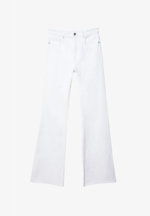 Stradivarius, Bootcut-farkut - white
