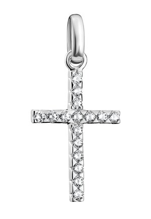 CHARM - Anhänger - silberfarben weiß