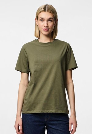 PCRIA SOLID TEE - Paprasti marškinėliai - deep lichen green