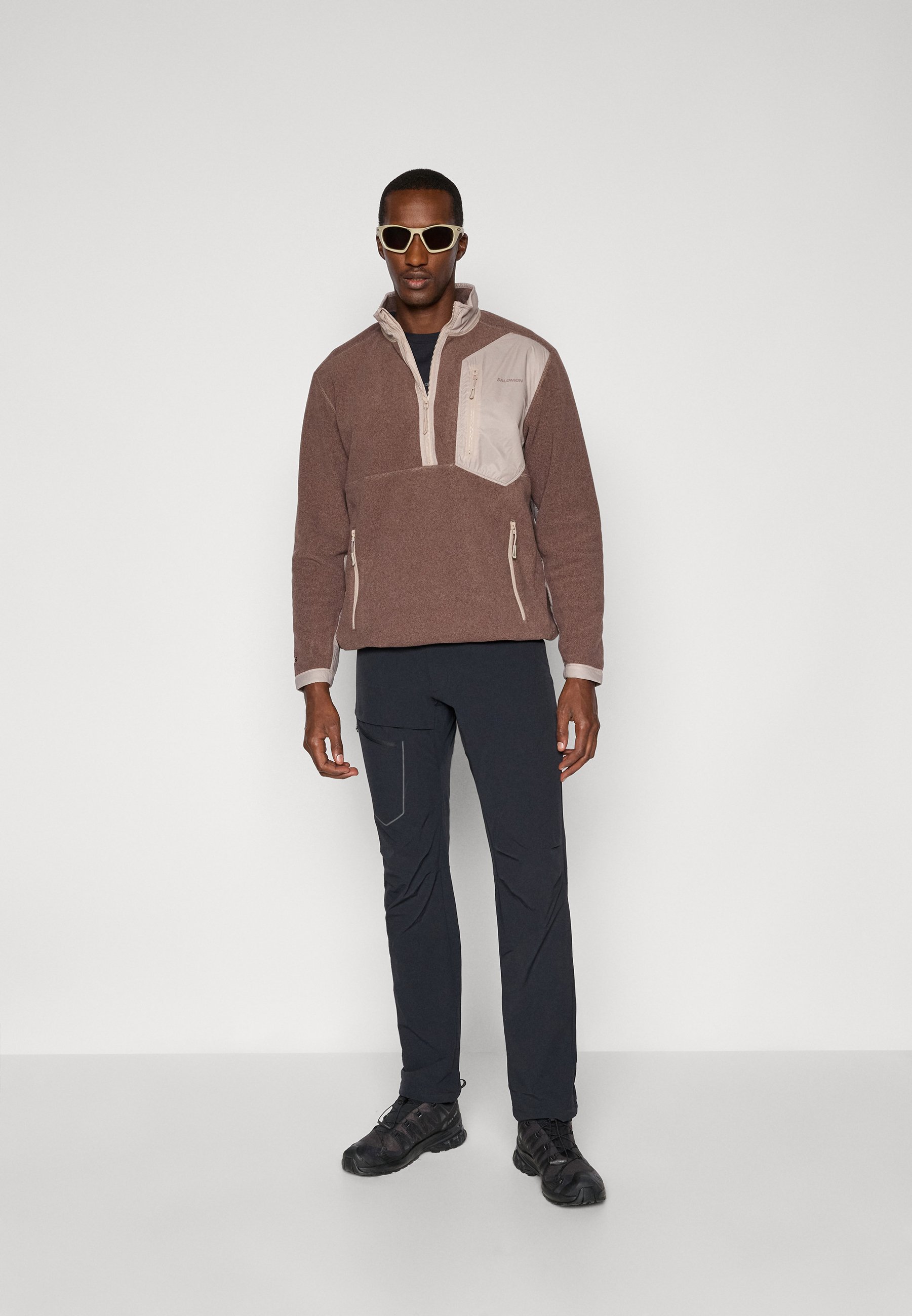 Salomon CHROMA - Fleece jumper - iron/light brown - Zalando.co.uk