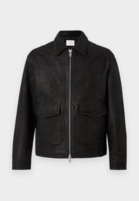 JPRCCLEWIS - Leather jacket - black