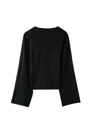 Stradivarius, STAND COLLAR KNIT JUMPER WITH KIMONO SLEEVES - Pullover - black