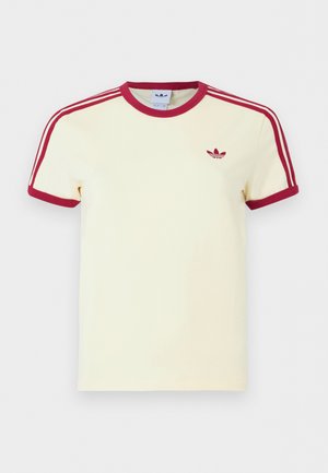 adidas Originals, 3-STRIPES SLIM T-SHIRT - T-shirt imprimé - warm vanilla/team victory red