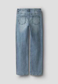 Jeans in denims blu chiaro con design a gamba dritta, due tasche posteriori e stile classico a cinque tasche. Finitura in tessuto textured.