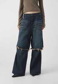 Jaded London DOUBLE LAYER JORT - Wide Leg - denim