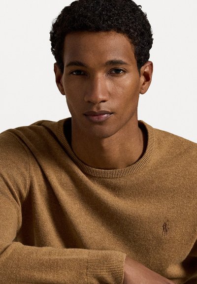 Polo Ralph Lauren WOOL CREWNECK SWEATER - Pullover - latte brown heather