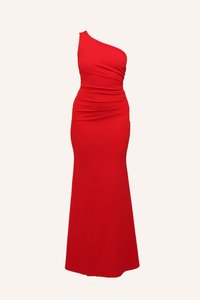 JENNIFER ONE SHOULDER MAXI​ - Společenské šaty - red
