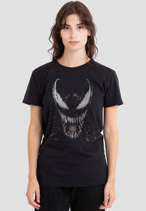 MARVEL BROCK LARGE FACE - Print T-shirt - black