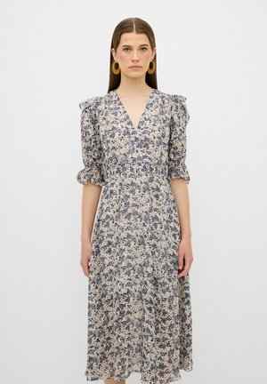 SLEEVE DETAILED  - Freizeitkleid - printed navy blue