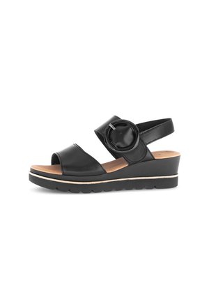 Sandalen met plateauzool - schwarz