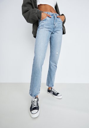 Džíny Straight Fit - destroyed denim