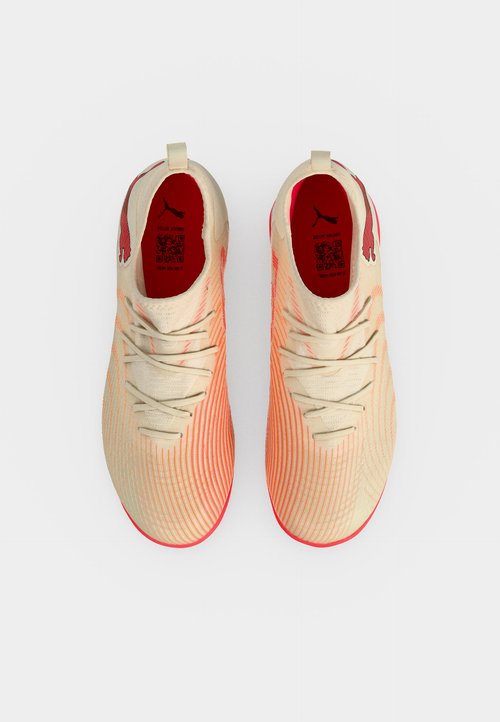 PUMA FUTURE 9 MATCH IT MID JR UNISEX - Indoor football boots - sugared almond/white/ultra red/black — photo 5