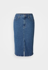 MIDI SKIRT - Pencil skirt - medium indigo