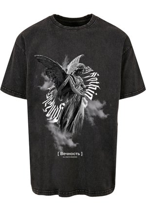 ACID WASHED HEAVY  - Printtipaita - black