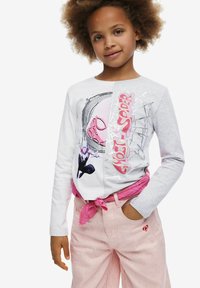 Desigual WIDE MELANGE - Relaxed fit -farkut - pink