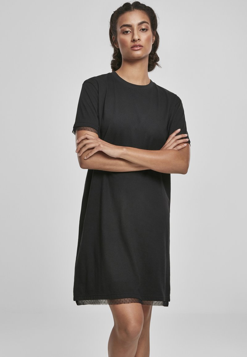 Urban Classics - BOXY LACE  - Jerseykleid - black, Vergrößern