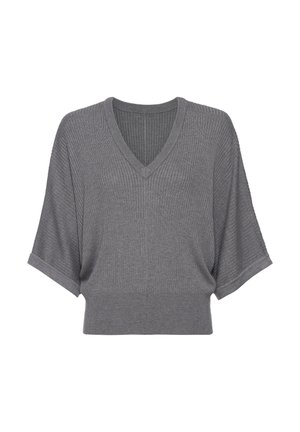Nachtwäsche Shirt - dunkelgrau meliert