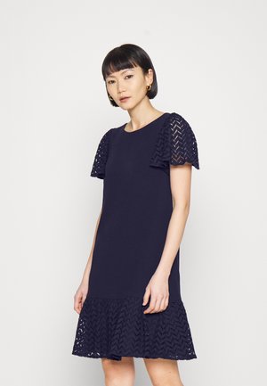 FLUTTER SLEEVE - Day dress - spring navy