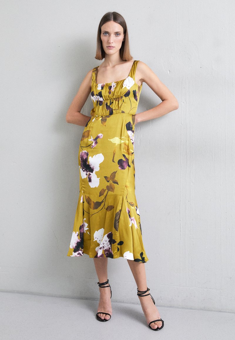 Erdem STRAPPY FLUTED HEM DRESS - Cocktail φόρεμα / Φόρεμα για πάρτι - yellow