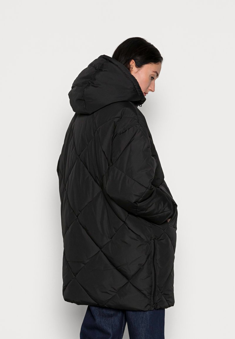 Marc O'Polo DENIM MID LENGTH PUFFER JACKET BIG HOOD - Winter coat - black -  Zalando.ie