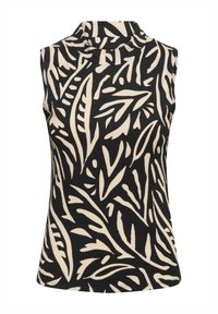 KAKATRINE PRINTED - Viršus - black deep w. sandshell lines