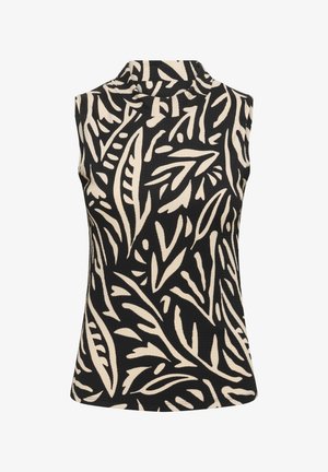 Kaffe KAKATRINE PRINTED - Débardeur - black deep w. sandshell lines