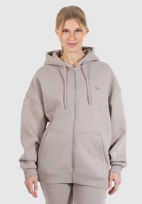 Smilodox EDA FULL ZIP HOODIE - Sudadera con cremallera - hellbraun